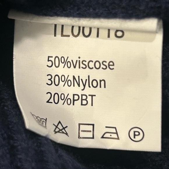 Anrabess Women’s Navy Blue Knit Hooded Sweater XL Front Roo Pockets NWT - Picture 5 of 7